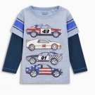 T-Shirt mit Automotiv und Skaterärmeln